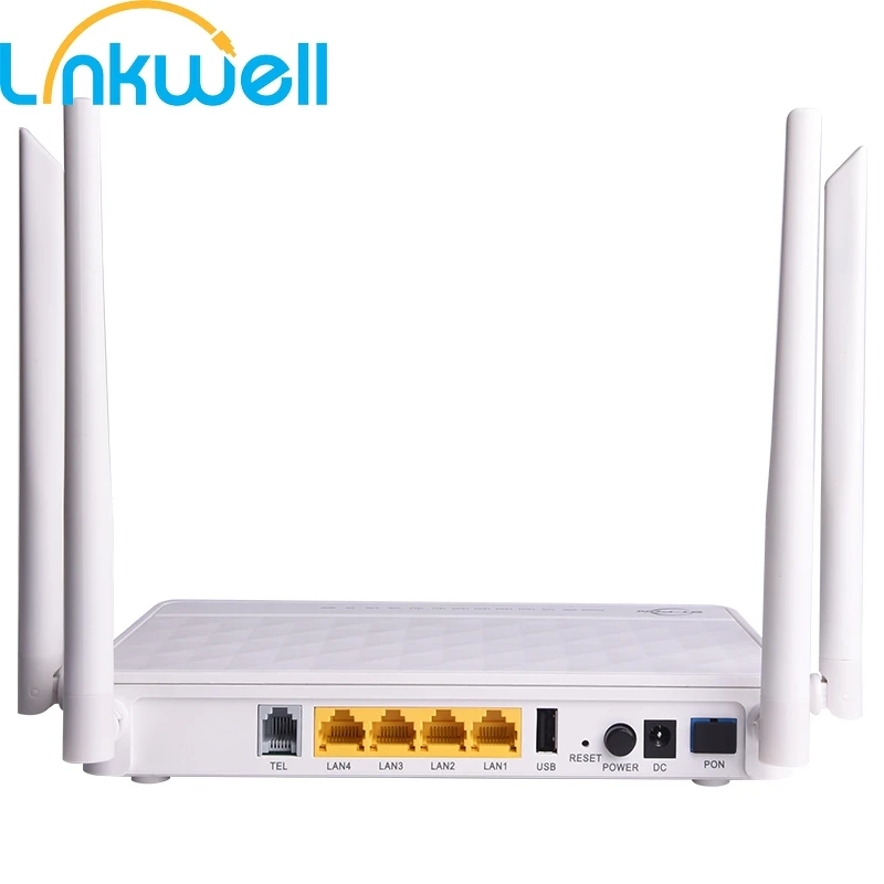 Optical Network Unit 4G/5G ONU ONT EPON GPON 4GE+1VOICE+2.4G/5.8G WLAN+1USB SC APC SC UPC Interface English Version BT-762XR