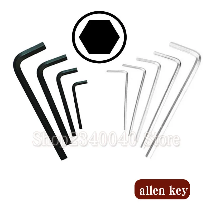 Black/Silver Allen Key 0.9/1.27/1.5/2/2.5/3mm L-type Hex Wrench For Hexagonal screws Tools Allen Wrench All Kinds Of Bicycle