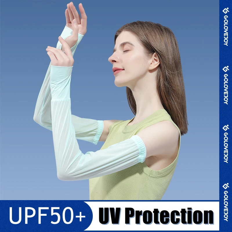 Sun Protection Arm Sleeves Summer Loose Cool Sleeves Woman Non-slip Sleeve Anti-UV Outdoor Outdoor Anti-UV Nylon Puff Arm Guards