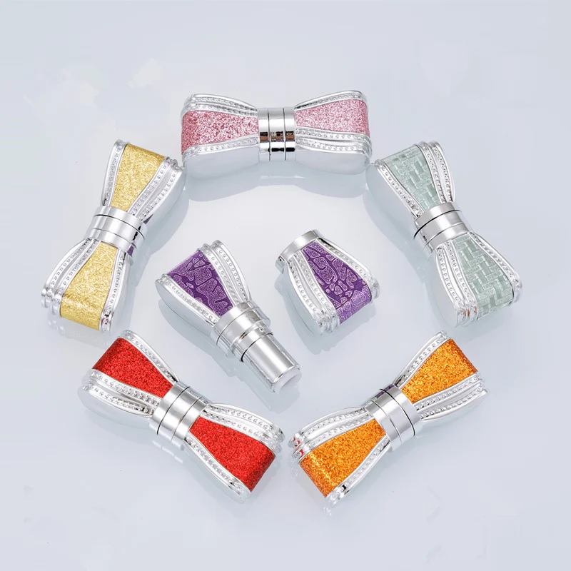 New Spot Shiny Leather Lipstick Tube Bow -Shaped Empty Lip Balm Container Lipstick Case 12.1 Empty Refillable cosmetics contmm