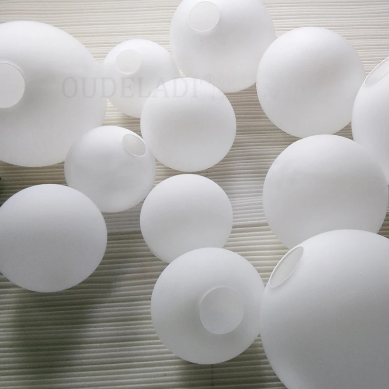 White Glass Lampshade Dia10/ 12/15cm 20cm 25cm high temperature explosion-proof non-deformation Round ball Light Cover Fitting