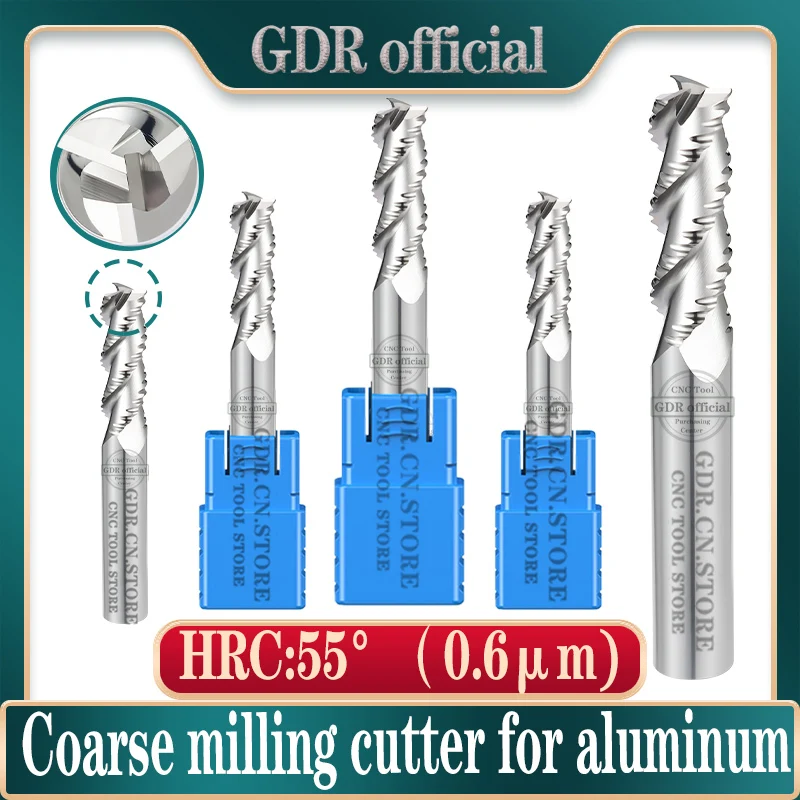 Carbide roughing end mills For aluminum and copper processing HRC55 roughing end mill Metal Roughing machining Milling cutters