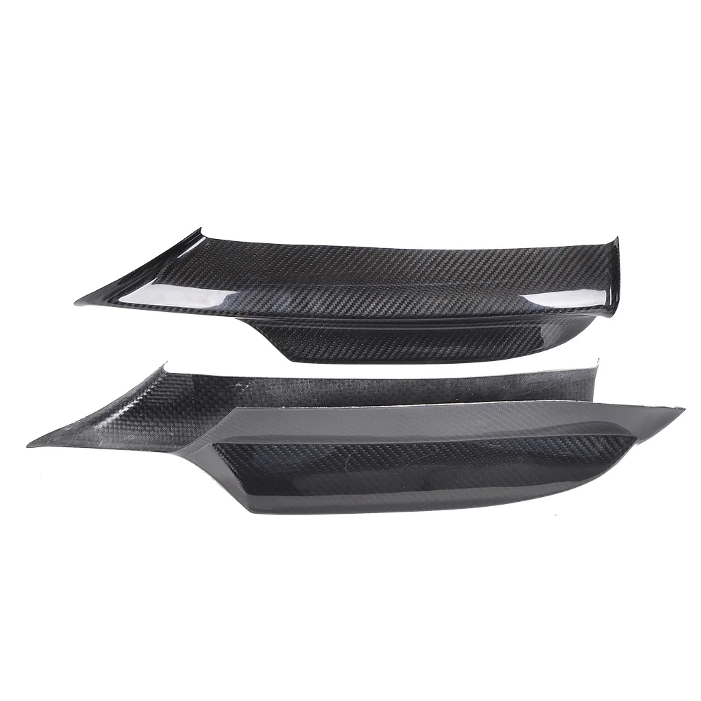 Real Dry Carbon Fiber Front Bumper Lip Splitters Flaps For BMW 3 Series E90 2005-2008