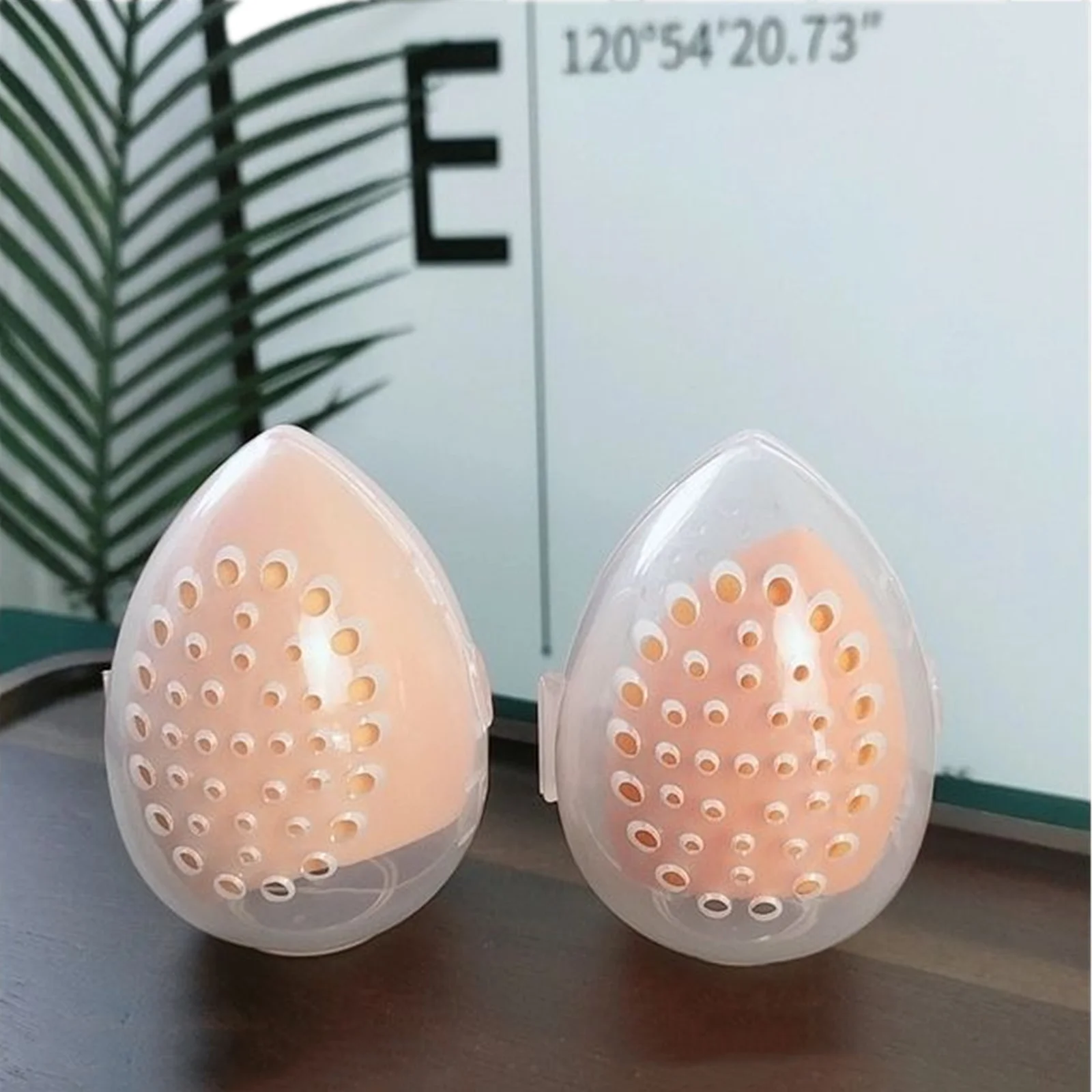 New 1PC Beauty Sponge Stand Storage Case Makeup Blender Puff Holder Empty Cosmetic Egg Shaped Rack Transparent Puffs Drying Box