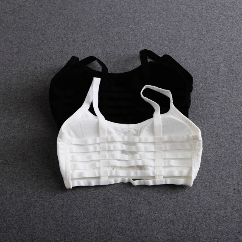 Beauty Back Comfortable Cotton Cropped Tube Top Hollow Bandeau Top Crop Factory Direct Sales Six Stripes Backless Camisole Bra