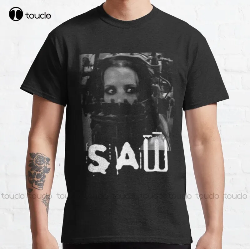 New Saw Reverse Bear Trap Amanda Young Horror Movie Film   Classic T-Shirt Mens Athletic Shirts Cotton Tee Shirt S-5Xl