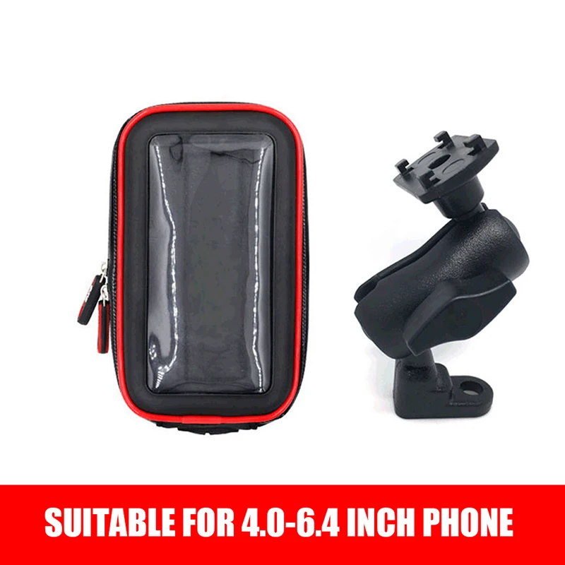 Vmonv Waterproof Motorcycle Phone Bag Holder For IPhone X 8P Samsung S9+ Universal Moto Rearview Mirror Support Stand GPS Mount