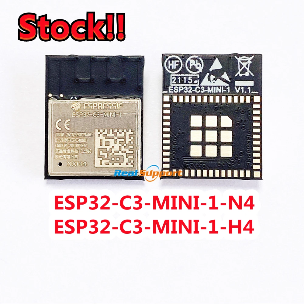 ESP32-C3-MINI-1-N4/H4 ESP32-C3-MINI-1 Wi­Fi and BLE 5 module 4MB flash PCB antenna ESP32-C3FH4 or ESP32-C3FN4 embedded