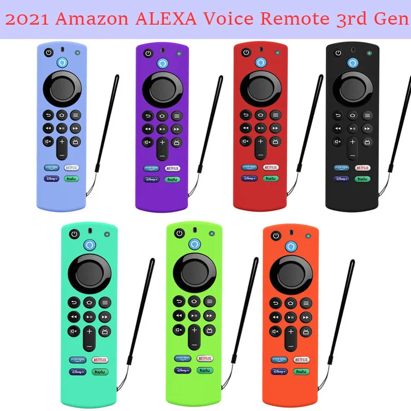 2021 Soft Silicone Protective Cover for A-mazon ALEXA Fire TV Stick（3rd Gen) Remote Control Anti-fall Washable Luminous Cover