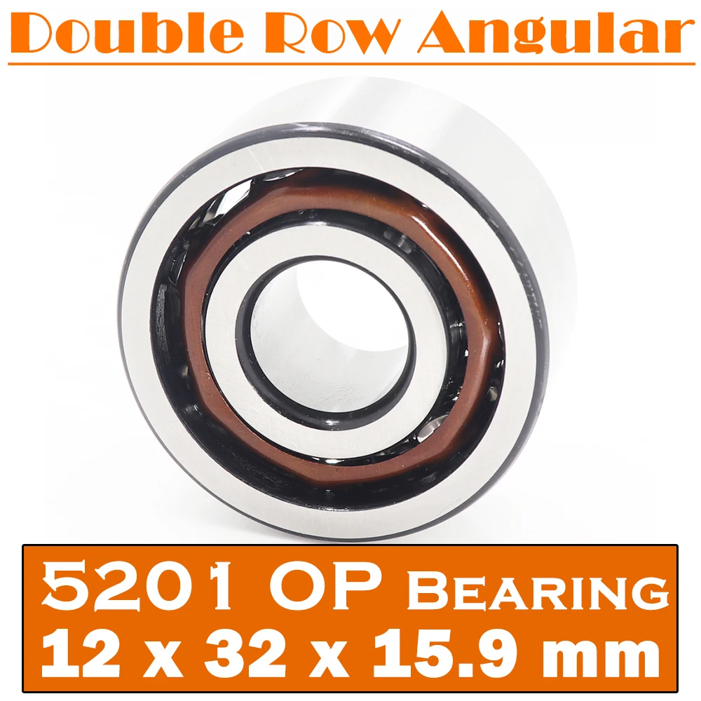 5201 OPEN Bearing 12*32*15.9 mm ( 1 PC ) Axial Double Row Angular Contact 5201 3201 3056201 Ball Bearings