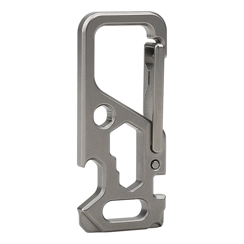 Titanium Multifunction Keychains Durable Outdoor Carbine Car Key Chain Screwdriver Wrench EDC for Key Ring Holder Special Gifts