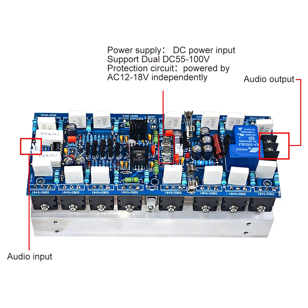 AIYIMA Mono Hifi Speaker Amplifier 1000W 5200 1943 Stage Audio Power Sound Amplifier Professional Board For Home Theater