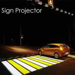 100W Gobo zebra crossing outdoor sign projector for large scale safety notice customize Social Distancing Signage logo projector