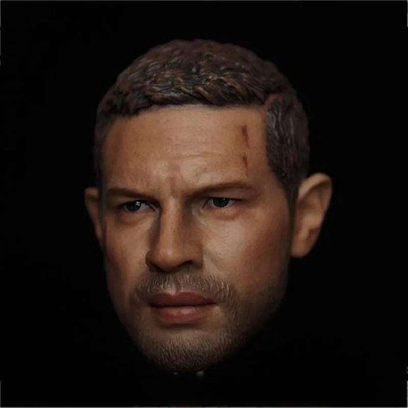 New Eleven 1/6 Scale Tom Hardy Mad Max Tom Hardy Damaged Head Sculpt Carved Model for 12