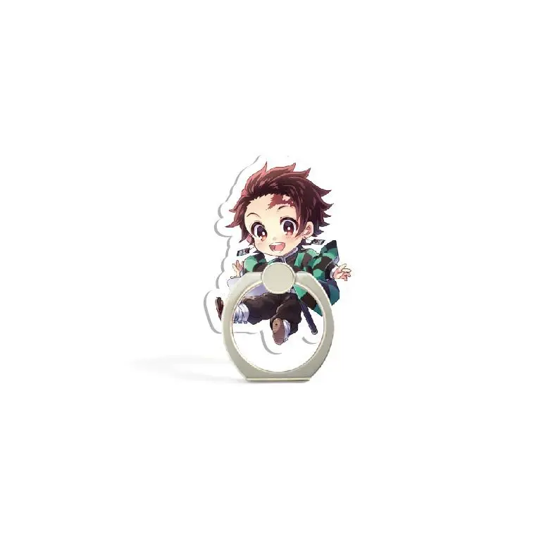 2021 New Design 1 Piece 360° Degree Cute Anime Demon Slayer Mobile Phone Ring Cartoon Smartphone Ring Holder Stand Support