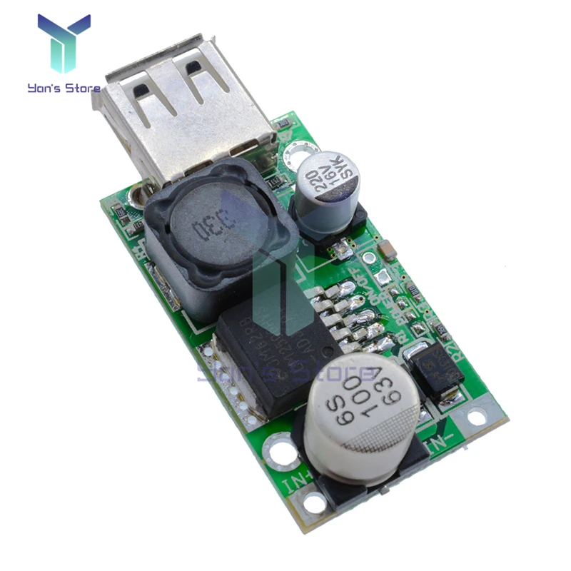 LM2596HV 5V DC-DC 7-56V 9V 12V 24V 36V 48V to Fixed 5V 3A Non-isolated Step Down Buck Converter Module USB Charger Module