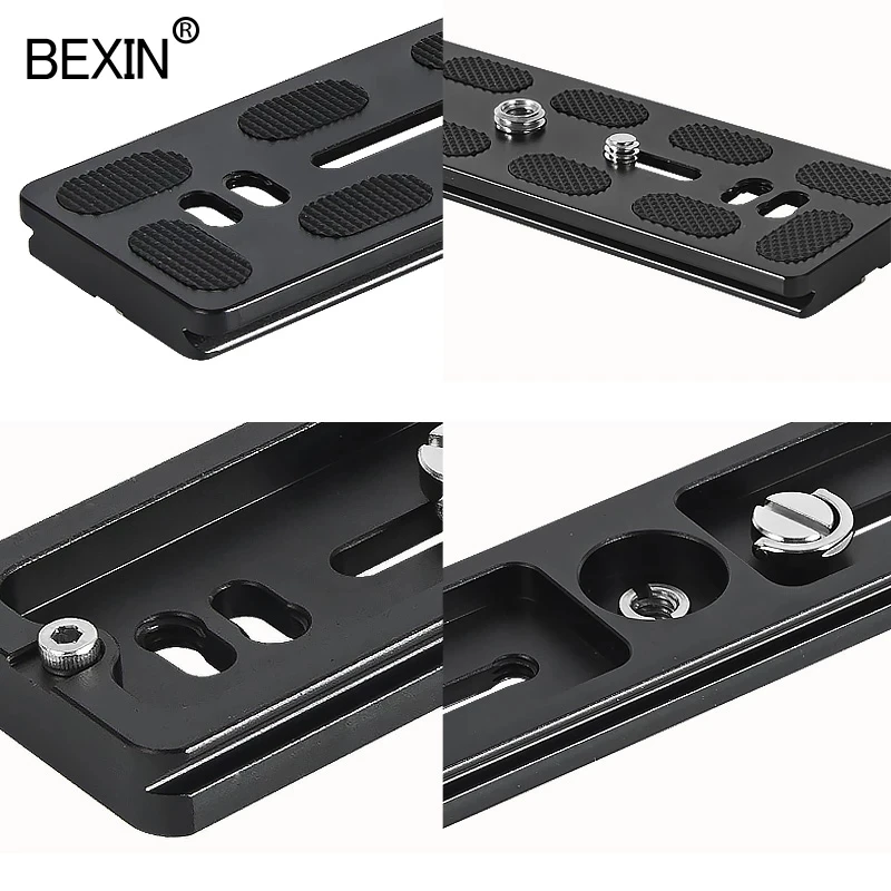 BEXIN PU Quick Release Plate Tripod Plate Camera Stand Mount Plate Long Adapter for DSLR Camera Arca Swiss Clamp with 1/4 Screw