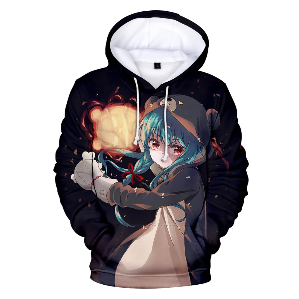 2021 Keluaran Baru Anime Kuma Kuma Beruang Yuna Hoodie 3D Cosplay Bertudung Pria Wanita Fashion Kaus Pakaian