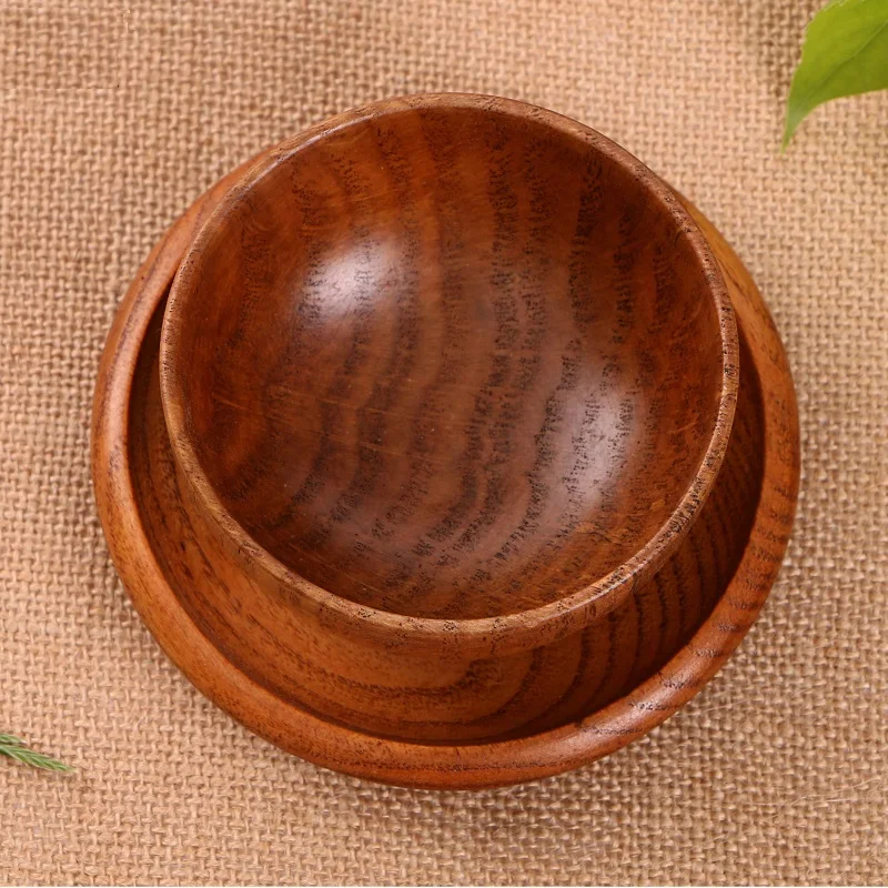 With Chassis Wooden Bowl Cup Mat Primitive Handmade Beer Rice Water Eco-Friendly Milk Tea Noodles Natural Fine Pattern Spruce