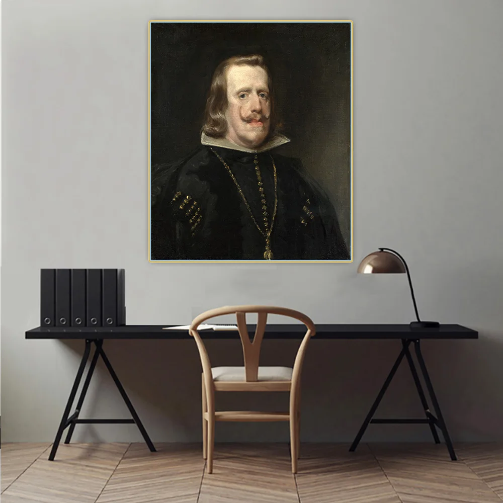 Diego Velazquez《Philip IV of Spain》Canvas Oil Painting Artwork Poster Picture Wall Hanging Decor Home Living Room Decoration