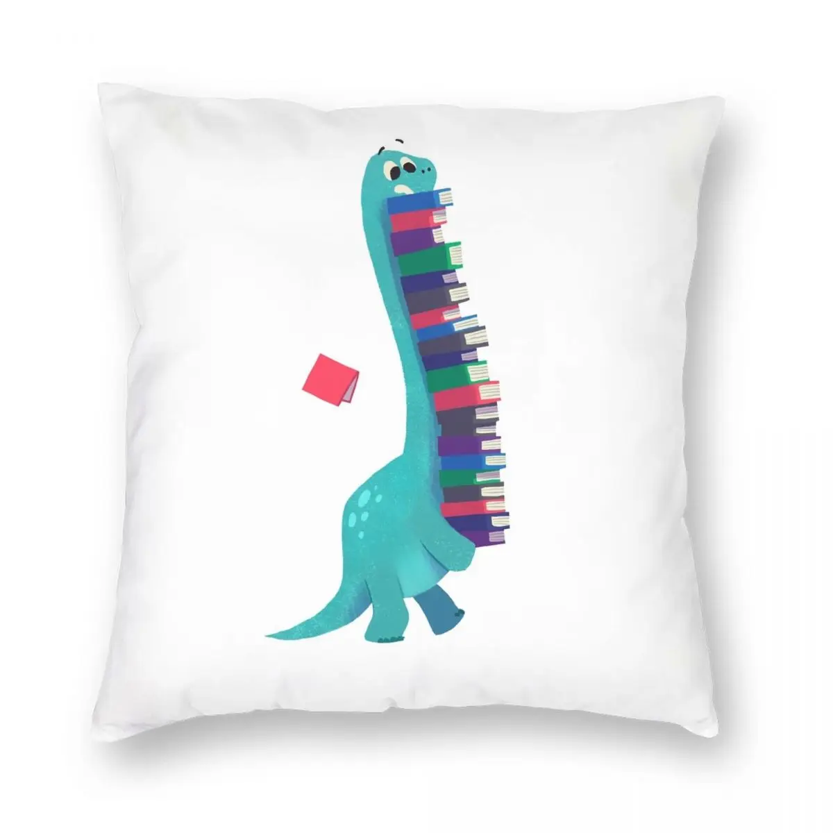 

BOOK DINOSAURS 01 Square Pillowcase Polyester Linen Velvet Creative Zip Decor Throw Pillow Case Sofa Seater Cushion Case 45x45