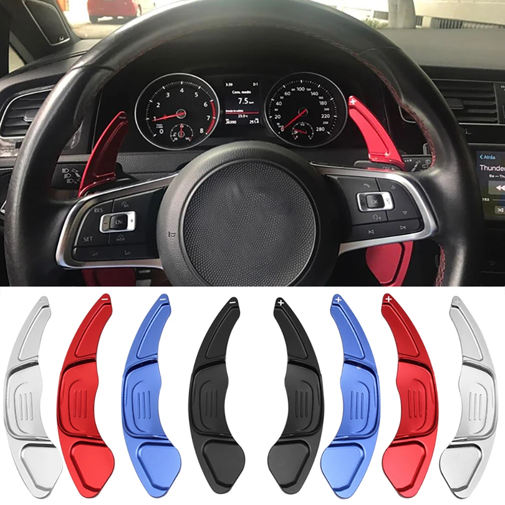 Car Accessoriy For VW Golf Polo GTI R Rline MK7 MK7.5 Volkswagen Car Steering Wheel Aluminum Shift Paddles Extend DSG Gear Speed