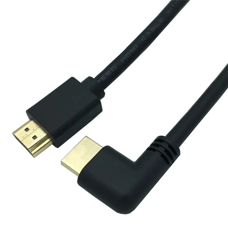 4K kabel HDTV 2.0 90/270 stopni typ kabel męski na żeński 2K * 4K 0.15M 0.6M 1.8M 1080P 3D dla projektor do komputera TV PS3 PS4