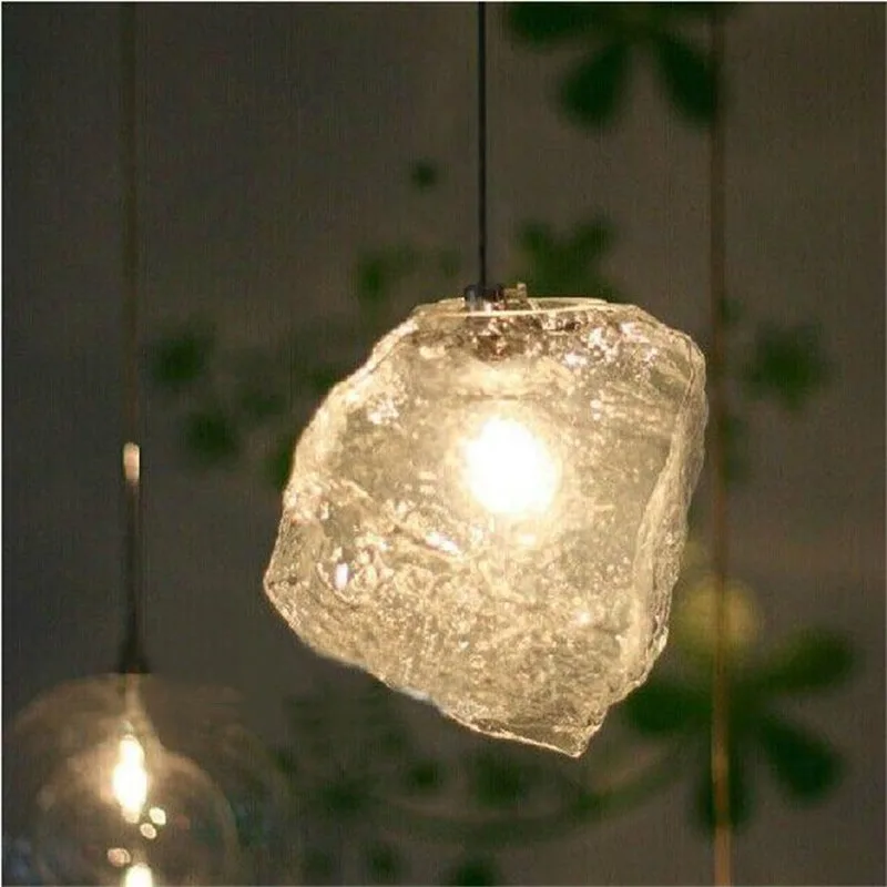 

Moder LED Pendant light Glass Bar Ice Cube Lighting Restaurant Light Fixture Home Decor Room Lamp living room pendant