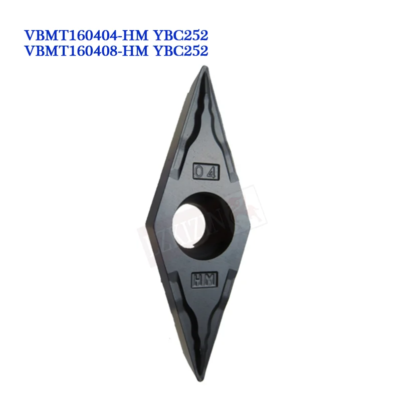 10 sztuk płytka węglikowa VBMT160404 VBMT160408 HM YBC251 YBC252 oryginalny toczenie sterowane komputerowo narzędzie do cięcia metalu VBMT ostrze do stali