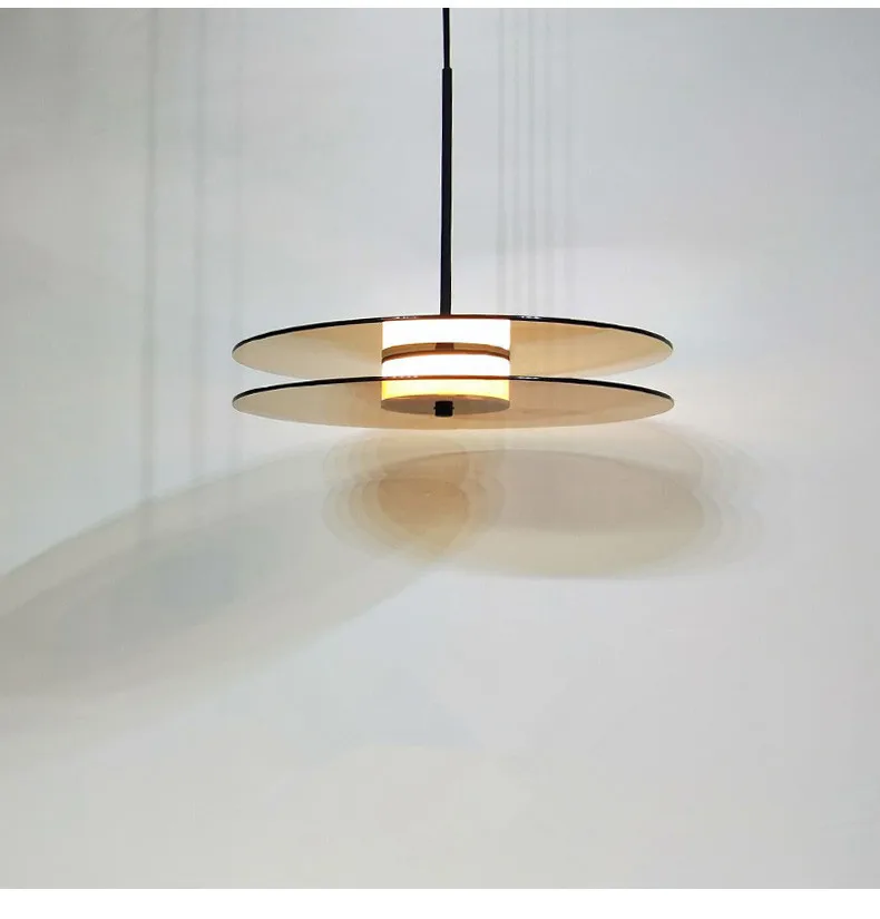 Postmoderne ronde hanglamp luxe creatieve glazen lamp design Eclipse hanglamp restaurantdecoratie loftlamp
