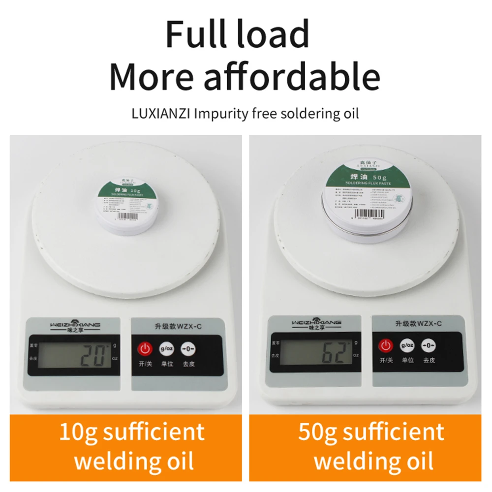 LUXIANZI 10/50g Pasta per saldatura flusso di Pasta per saldatura ad alta purezza flusso per SMD IC PCB BGA strumenti di riparazione per saldatura Pasta non pulita Soldar