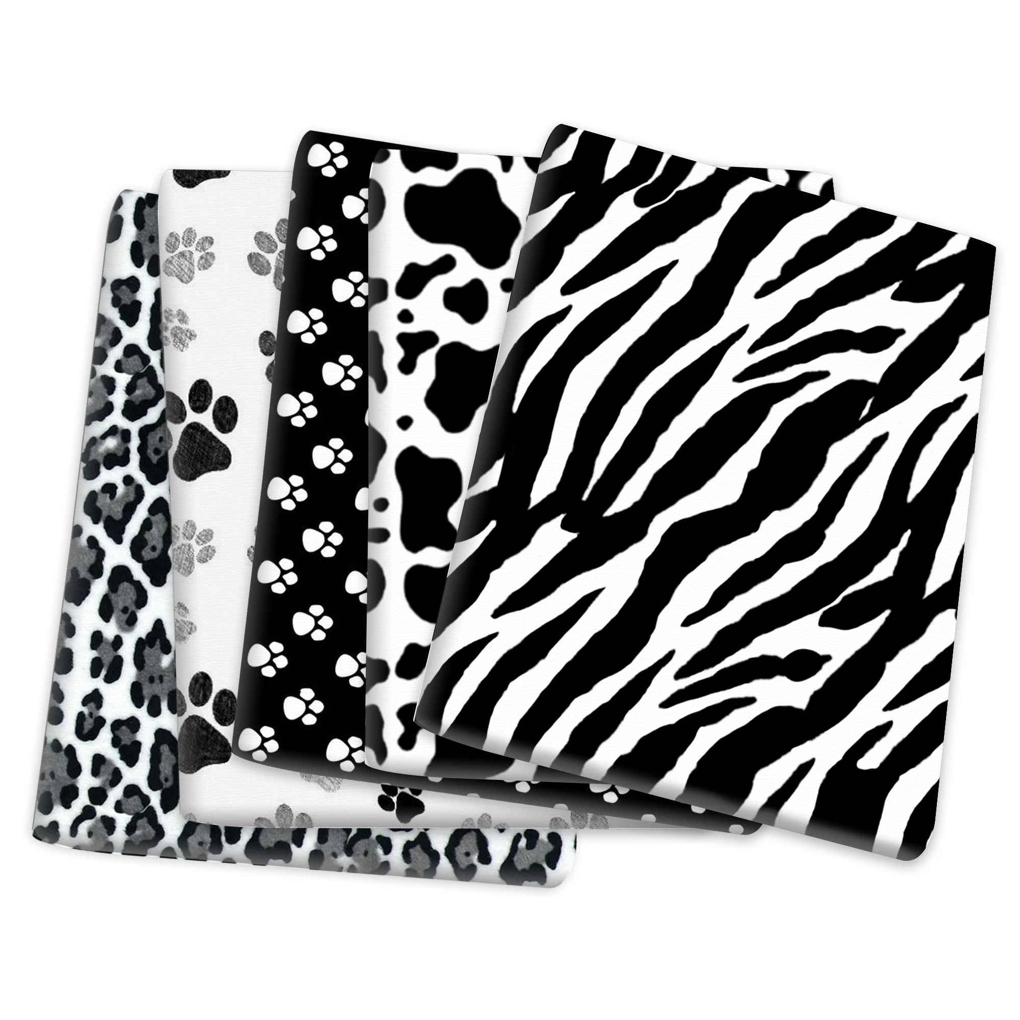 Tessuto di cotone poliestere Zebra Patchwork per tessuti per bambini che cuciono tessuti trapuntati materiale per ricamo fatto a mano fai da te, 1