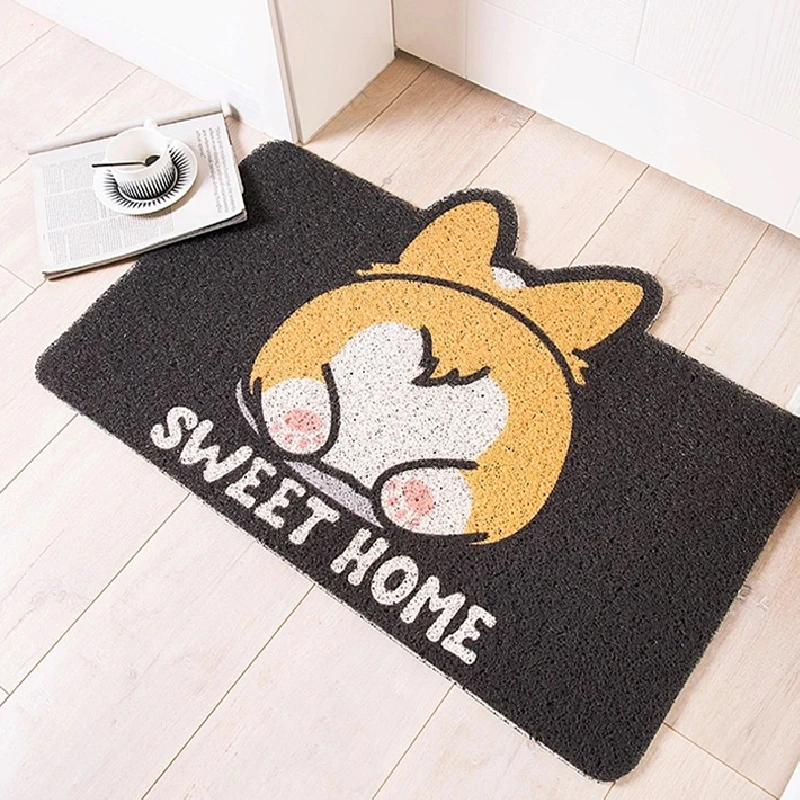 Cartoon Animal Welcome Doormat Entrance Hallway Printed Non-Slip Floor Rugs Front Door Mat Outdoor Rugs Carpet Bedroom Kitchen