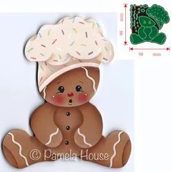 Matryce do cięcia metalu Gingerbread Man papier do scrapbookingu karty dekoracyjne Craft tłoczenie