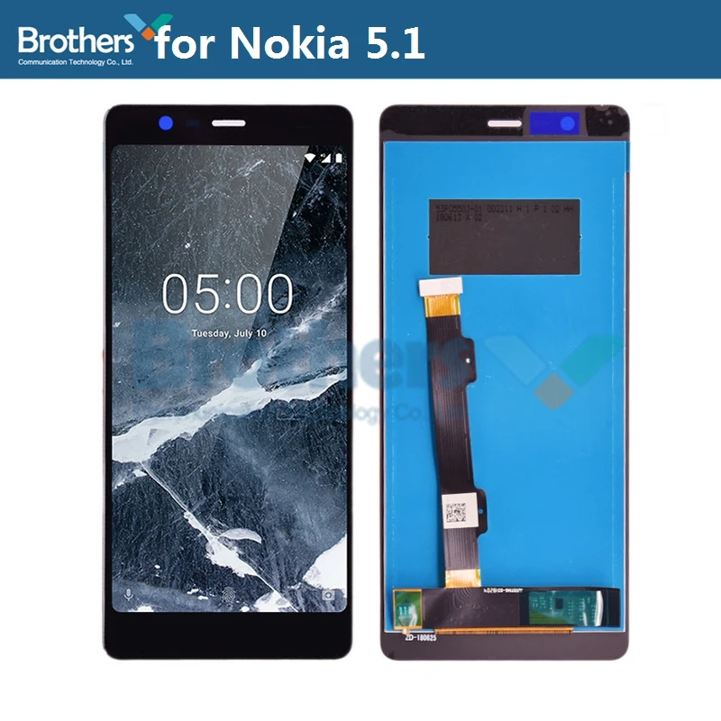 

ЖК-экран для Nokia 5,1, ЖК-дисплей в сборе для Nokia 5,1, сенсорный экран, дигитайзер, запасная часть телефона, проверенная Рабочая поверхность