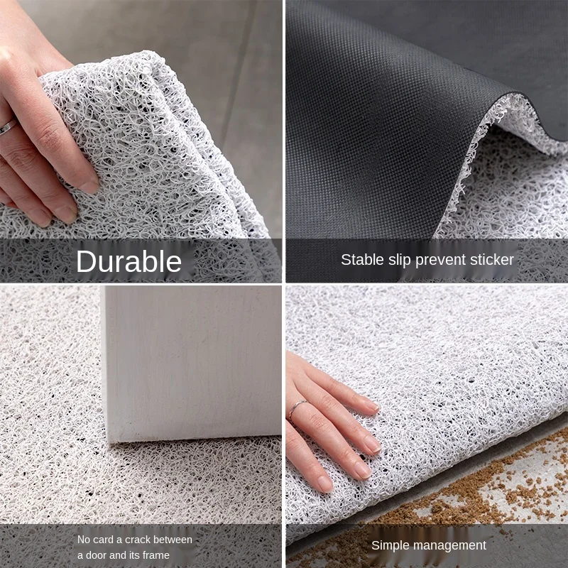 Anti-slip Home Door Mat, Living Room Mat, Can Be Cut, Custom Carpet, Bath Mat, Kitchen Mat, PVC Silk Loop, Entrance