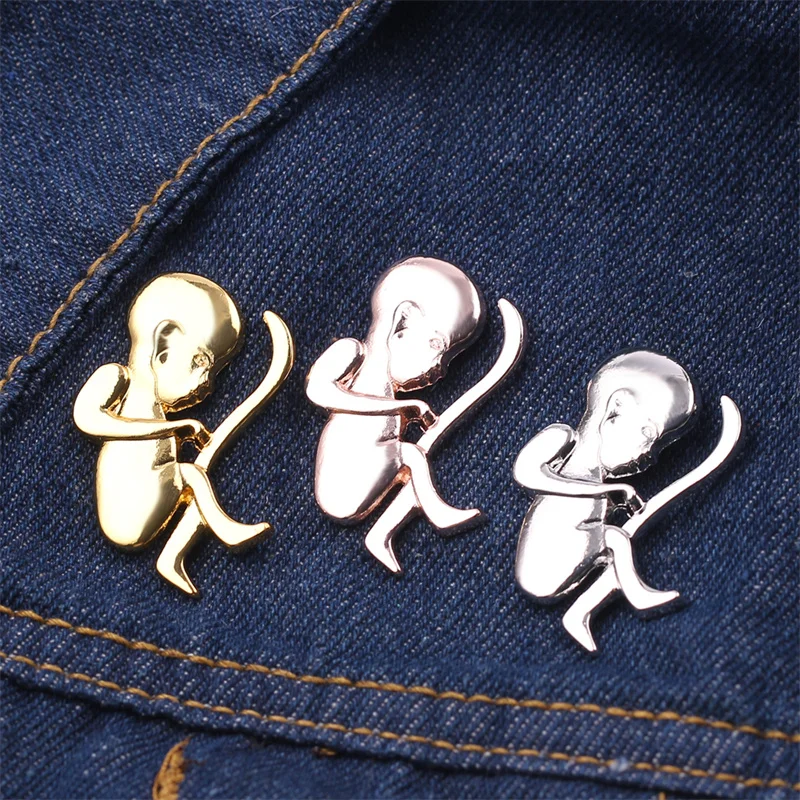 Souvenir Doctor Nurse Brooch Fashion Medicine Human Organ Pin Female Uterus Heart Fetus Medical Brooch Memorial Gift For Medical