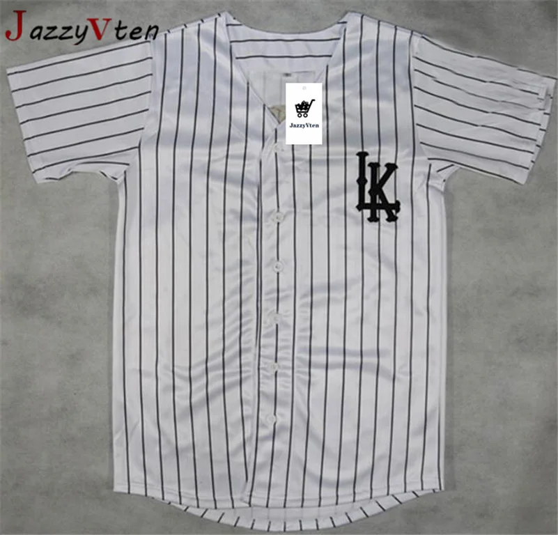 Movie jerseys Men 07# Kingin LK Baseball Jersey Whtie Drop Shipping street hiphop baseball jerseys