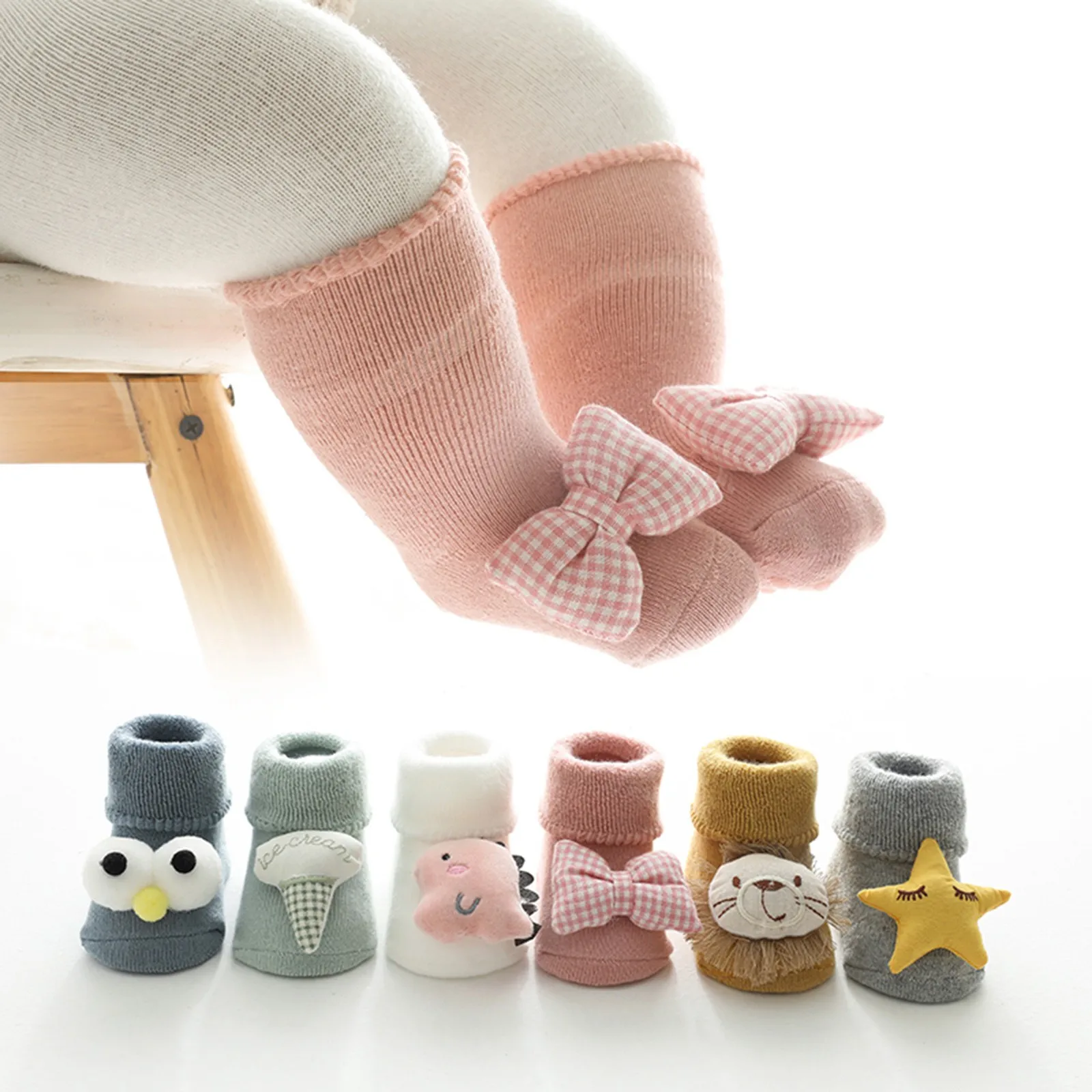 

Winter Thick Terry Socks Baby Toddler Socks Doll Cartoon Non-slip Newborn Socks Children Floor Socks Keep Warm Infants Socks