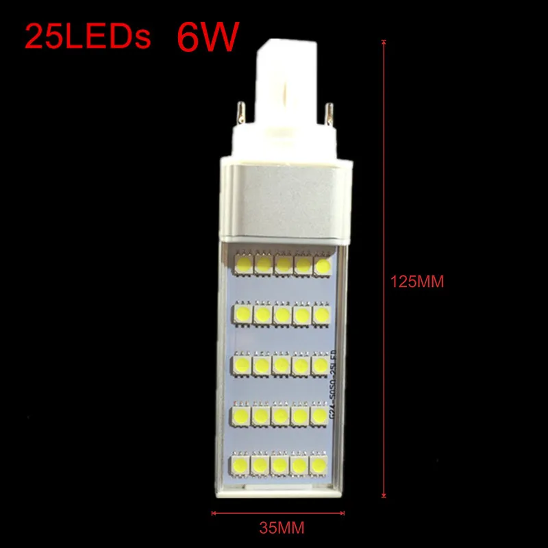 G24 led lampe 6W 8W 10W 12W 14W 5050 Licht warm weiß/Kühlen weiß Scheinwerfer 180 Grad Horizontale Stecker Licht