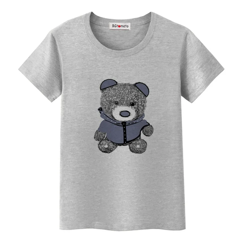 BGtomato Famous Star Teddy Bear T-shirt Brand New Women's  Summer Clothing Lovely Bear Tops & Tees Casual cotton T-Shirts image 4