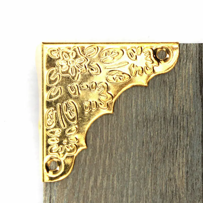 12 Uds. Práctico metal bronce libro álbum de recortes menú carpeta protectores de esquina esquina para álbum de fotos DIY