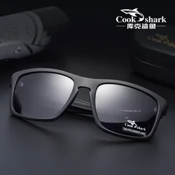 Cook shark sunglasses male Korean version of tide polarized glasses 2026 new UV protection driver mirror sunglasses