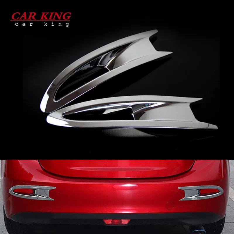 

ABS Chrome Car exterior decoration For MAZDA 3 AXELA 2017 2018 Accessories car styling Sedan Rear Fog Lamp Decoration cover Trim