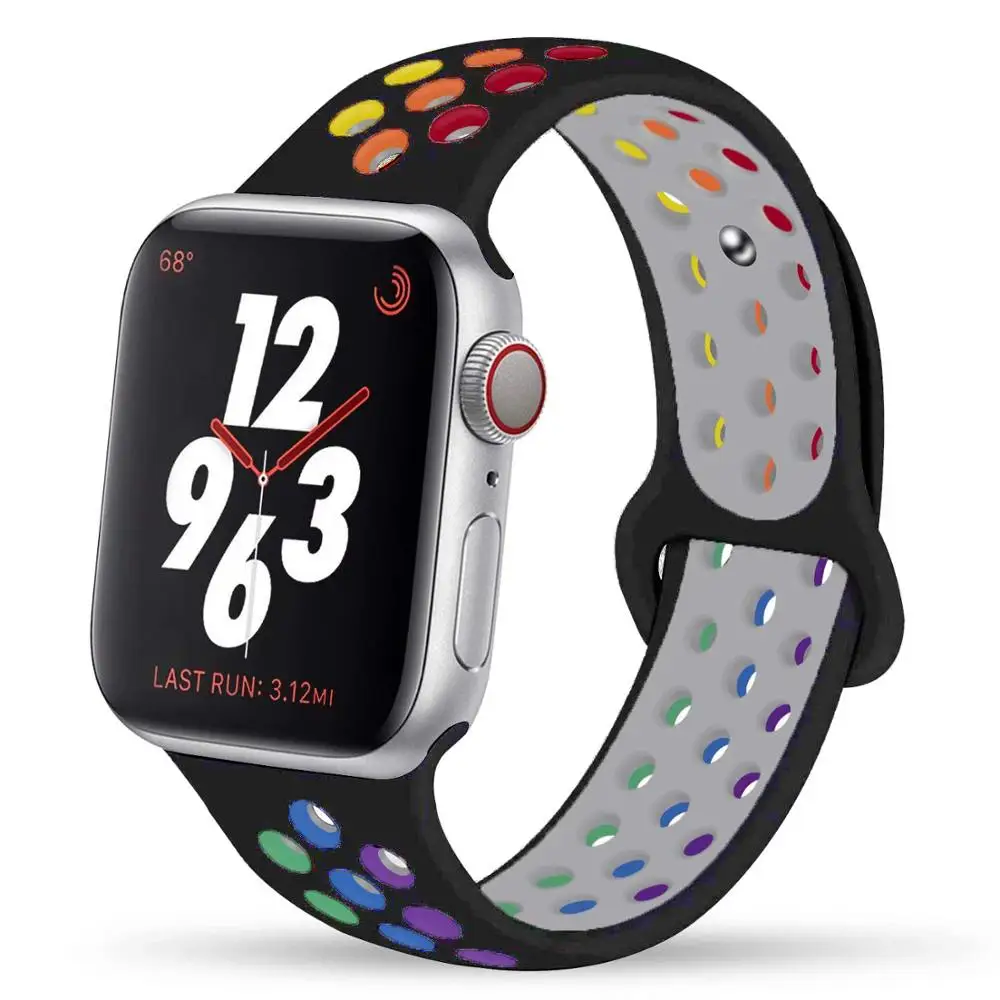 Strap For apple watch band 44mm 40mm iwatch band 42mm 38mm Pride Edition Fashion bracelet correa apple watch serie 6 se 5 4 3