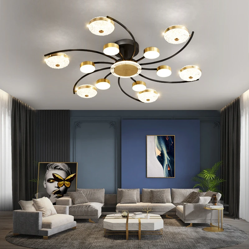 Simple Creative Ceiling Lights Living Room Lighting Chandeliers Nordic Modern Optical Acrylic Lampshade Indoor LED Lamp for Room