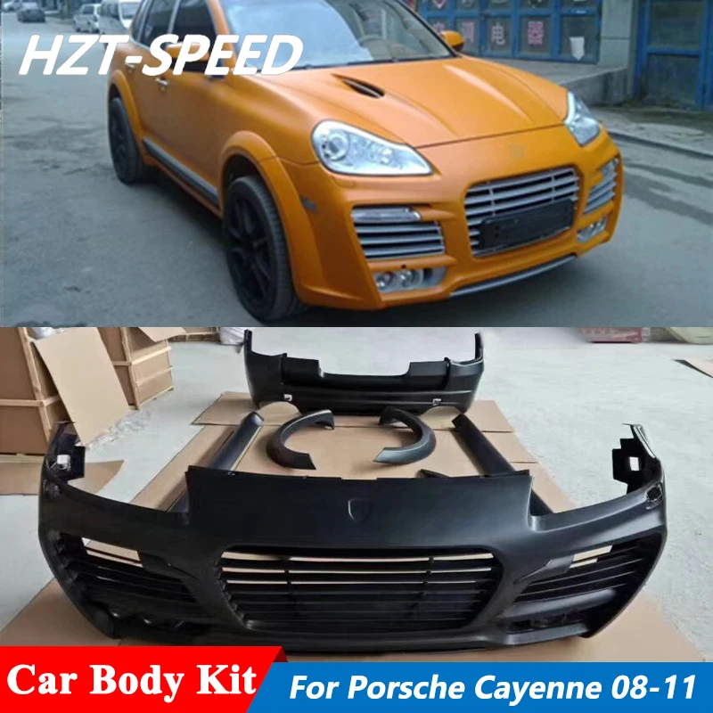 

Unpainted FRP Material Car Body Kit Front Rear Bumper Side Skirts Fender Flares For Porsche Cayenne Car 2008-2011