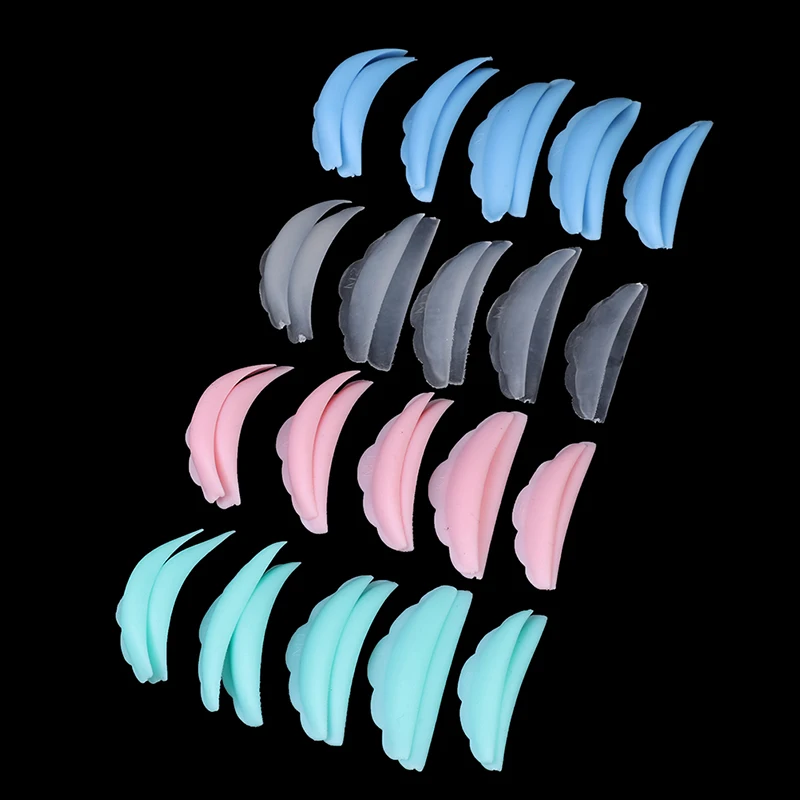 10/40Pcs Silicone Eyelash Perm Pad Colorful Recycling Lashes Rods Shield Lifting 3D Eyelash Curler Accessories Applicator Tools