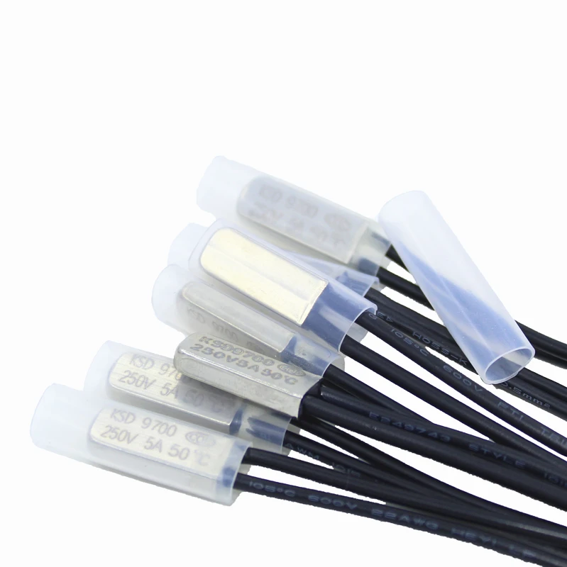 5Pcs KSD9700 Bimetal disc temperature switch 5A 250V thermostat thermal protector normally on and off 15-155 Centigrade