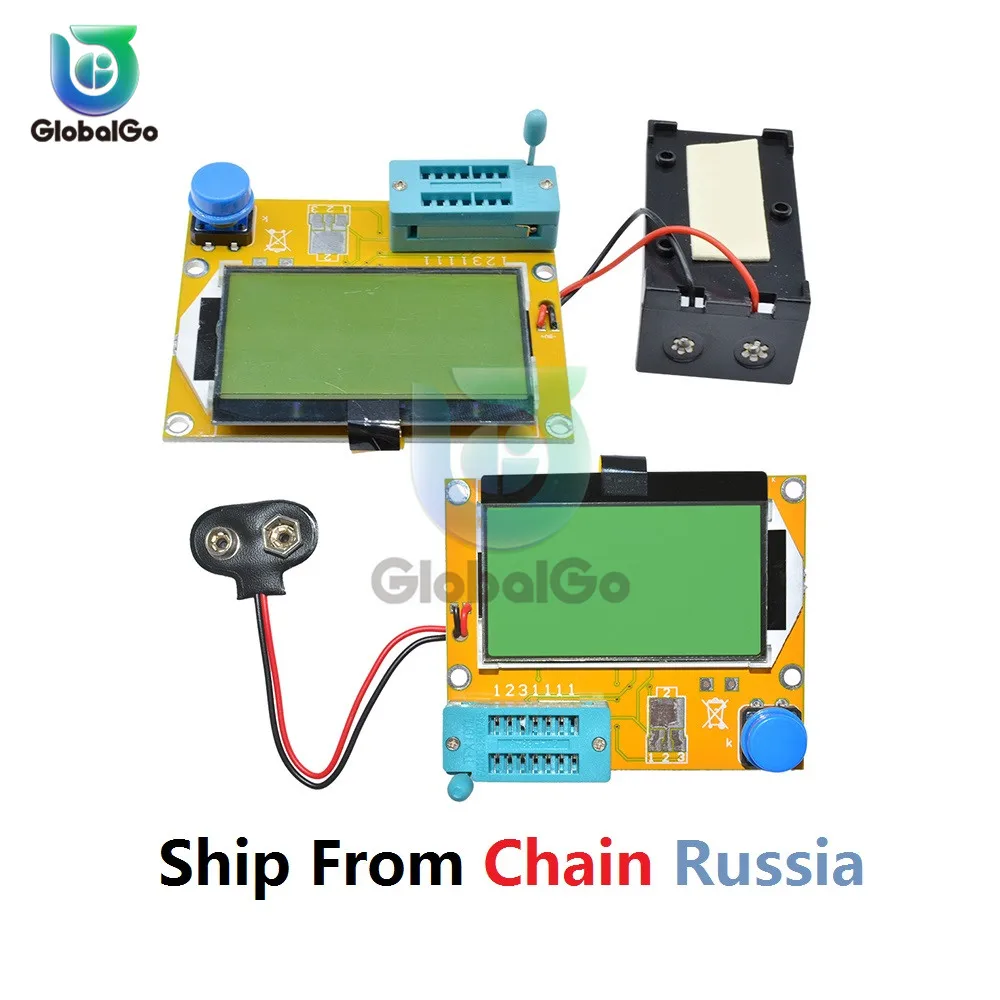ESR Meter Mega328 Transistor Tester Digital V2.68 ESR-T4 Diode Triode Capacitance MOS/PNP/NPN LCR 12864 LCD Screen Tester